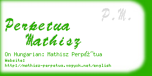 perpetua mathisz business card